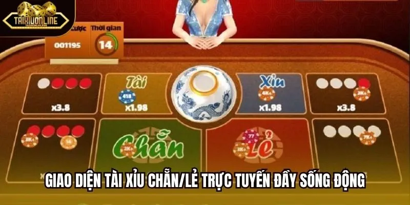 Giao diện Tài Xỉu chẵn/lẻ trực tuyến đầy sống động